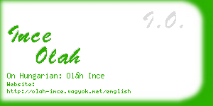 ince olah business card